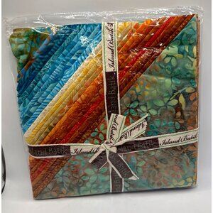 Island Batik Sunset Plumes layer cake 10" square, 42 pieces New Sealed